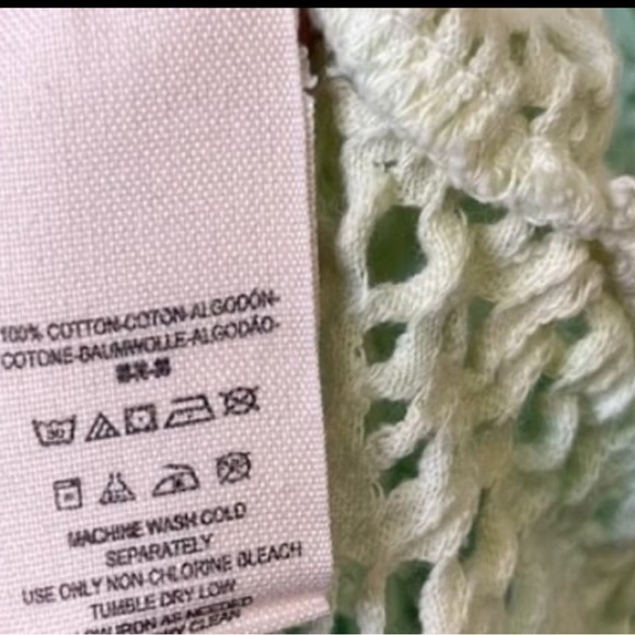 We The Free Oversized Crochet Love Raglan Top with Eyelets and a Tie Dye Look - Picture 4 of 4